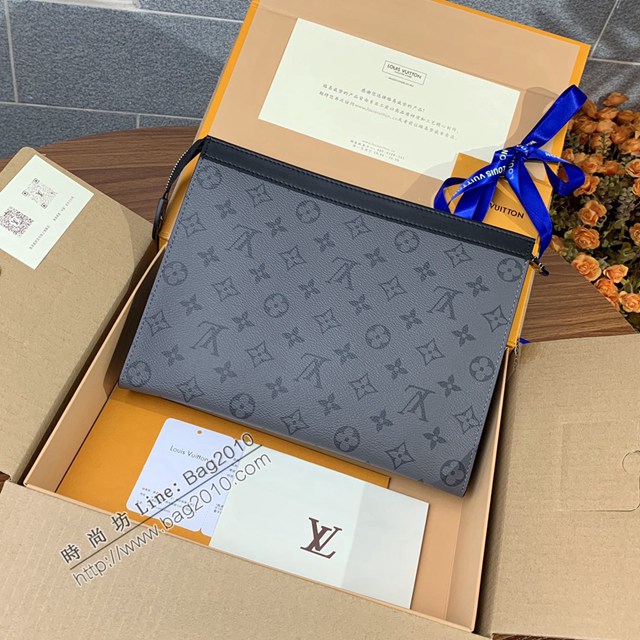 LV專櫃2023新款升級版男士手包 M69535 路易威登Pochette Voyage中號手拿包 dn1042
